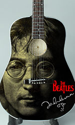 miniature guitar acoustic Black guitar replicas Miniature Acoustic Guitar John Lenon The Beatles