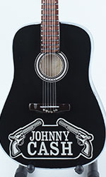 Johnny Cash miniature acoustic guitar replicas