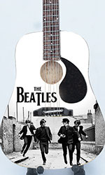 Miniature acoustic guitar The Beatles