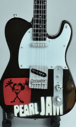 miniature guitar replica Pearl Jam logo