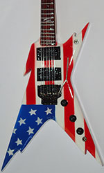 Dean America Flag production miniature guitar