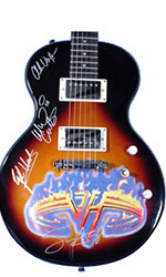 wooden miniature guitar Van Hallen Eddie