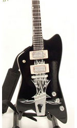  miniature guitar decal Billy Gibbons Black