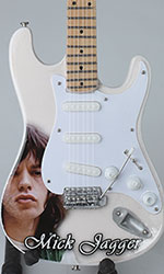 miniature guitar decal Mick Jagger