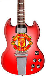 miniature guitar decoration Manchaster United
