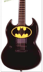 Batman logo miniature guitar decoration