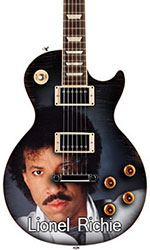 Lionel Richie Renaissance miniature guitar decals