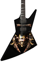 miniature guitar decals Megadeth