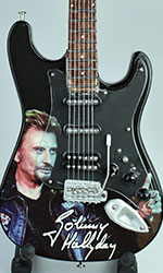 miniature guitar model Johnny Hallyday tribute