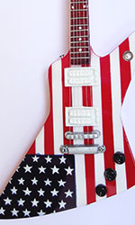Miniature Guitar Explorer American Flag