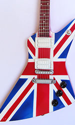 Miniature Guitar Explorer British Flag
