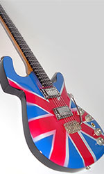 miniature electric guitar Parker British flag