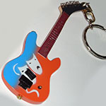 Keyring guitar 2 clowns, guitar keyring Stratocaster