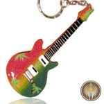 Keyring guitar Bob Marley, Rasta maryuana guitar