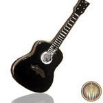 Acoustic Elvis Key chain, Elvis Presley guitar keyring