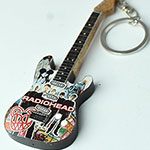 Supplier wooden keyring guitar Radiohead, cheap price keyring