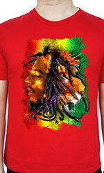 T-Shirt  Bob Marley Rasta Lion